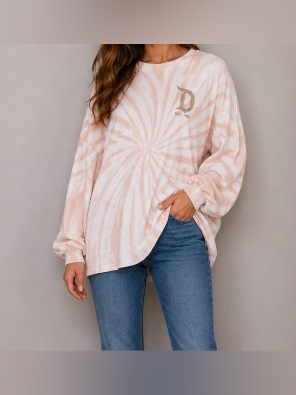 Disney Spirit Jersey Disneyland Resort Parks Tie Dye Rose Gold Pink Glitter